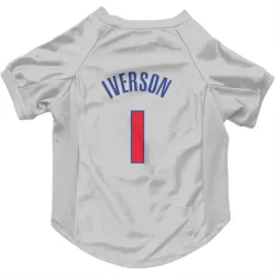 Detroit Pistons Allen Iverson White Pet Jersey for Dog & Cat