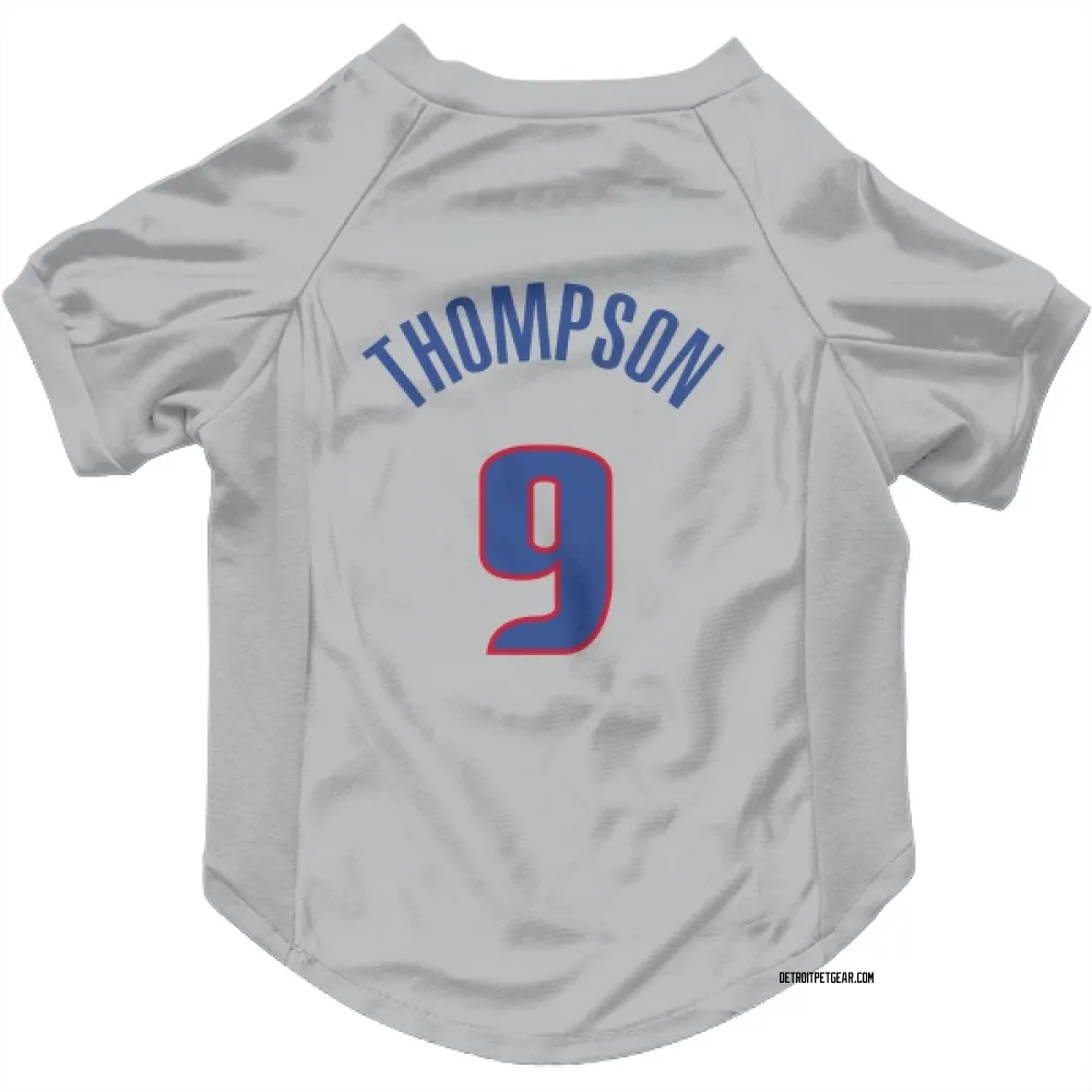 Detroit Pistons Ausar Thompson Gray Pet Jersey for Dog & Cat
