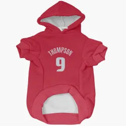 Detroit Pistons Ausar Thompson Red Pet Hoodie for Dog & Cat