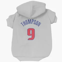 Detroit Pistons Ausar Thompson White Pet Hoodie for Dog & Cat