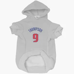 Detroit Pistons Ausar Thompson White Pet Hoodie for Dog & Cat