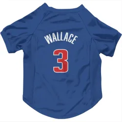 Detroit Pistons Ben Wallace Blue Pet Jersey for Dog & Cat