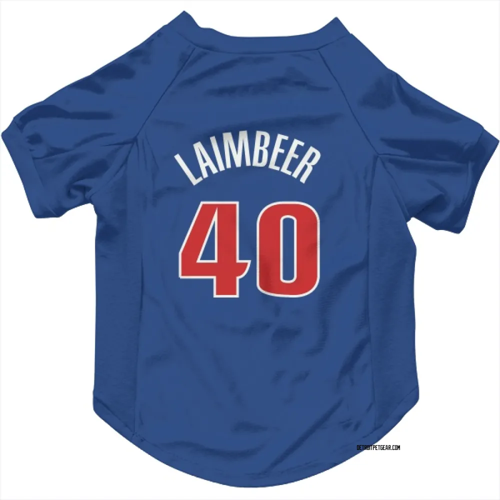 Detroit Pistons Bill Laimbeer Blue Pet Jersey for Dog & Cat