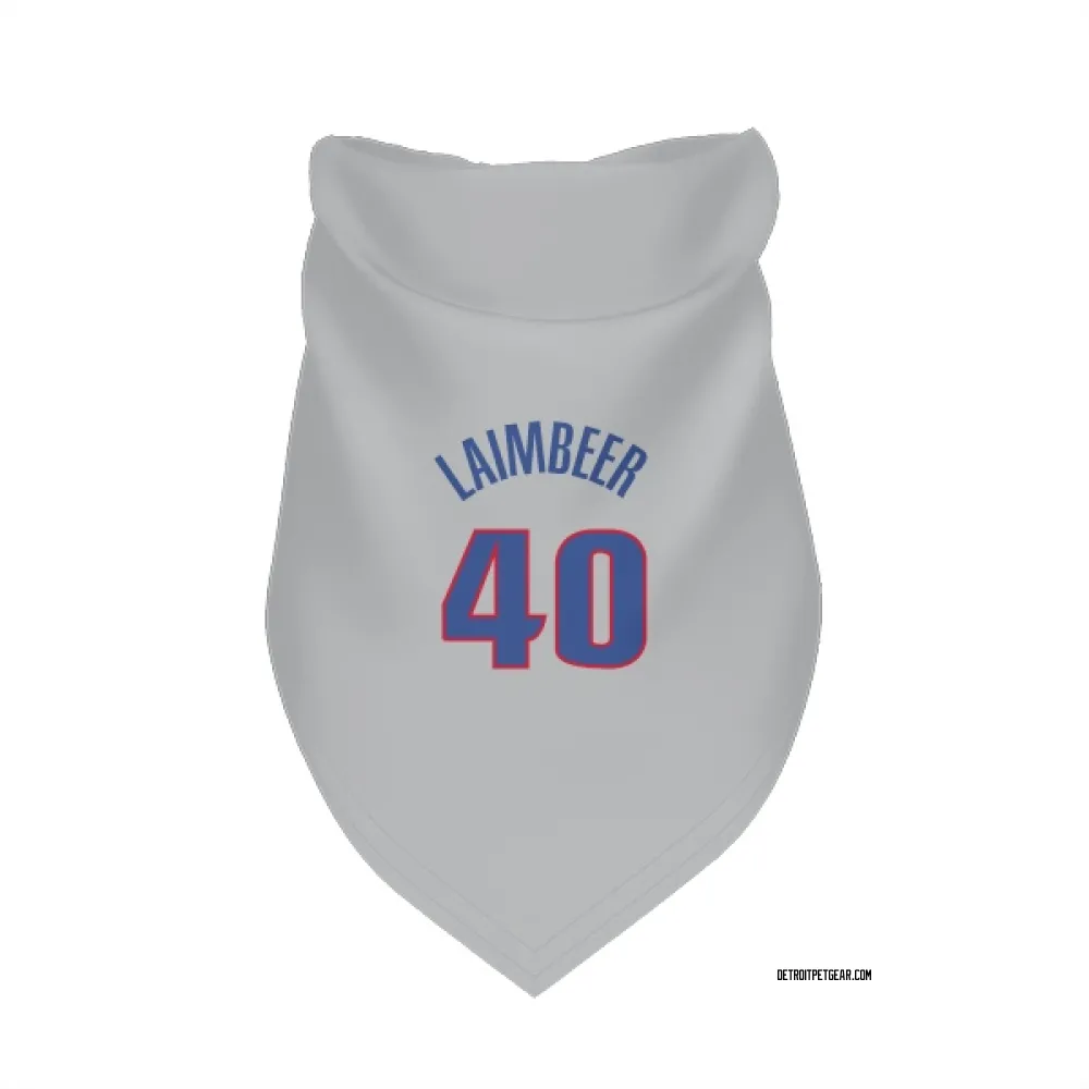 Detroit Pistons Bill Laimbeer Gray Pet Bandana for Dog & Cat