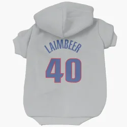 Detroit Pistons Bill Laimbeer Gray Pet Hoodie for Dog & Cat