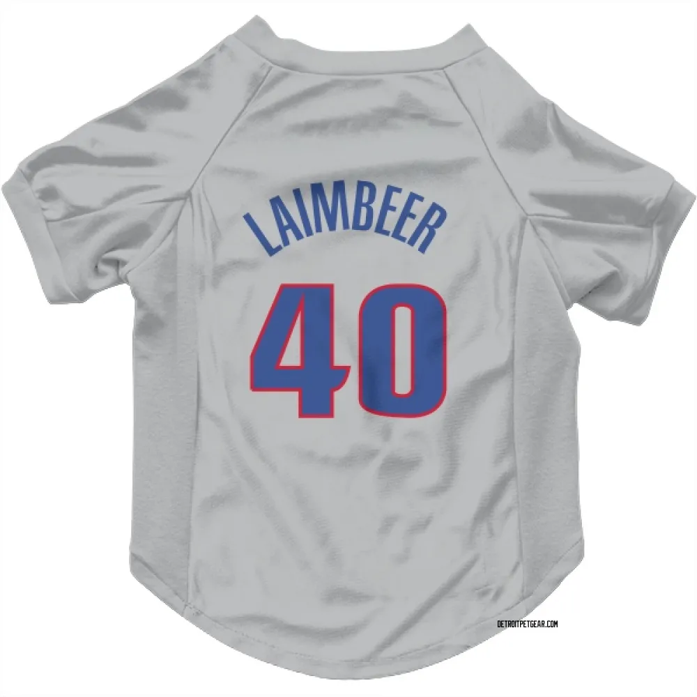 Detroit Pistons Bill Laimbeer Gray Pet Jersey for Dog & Cat