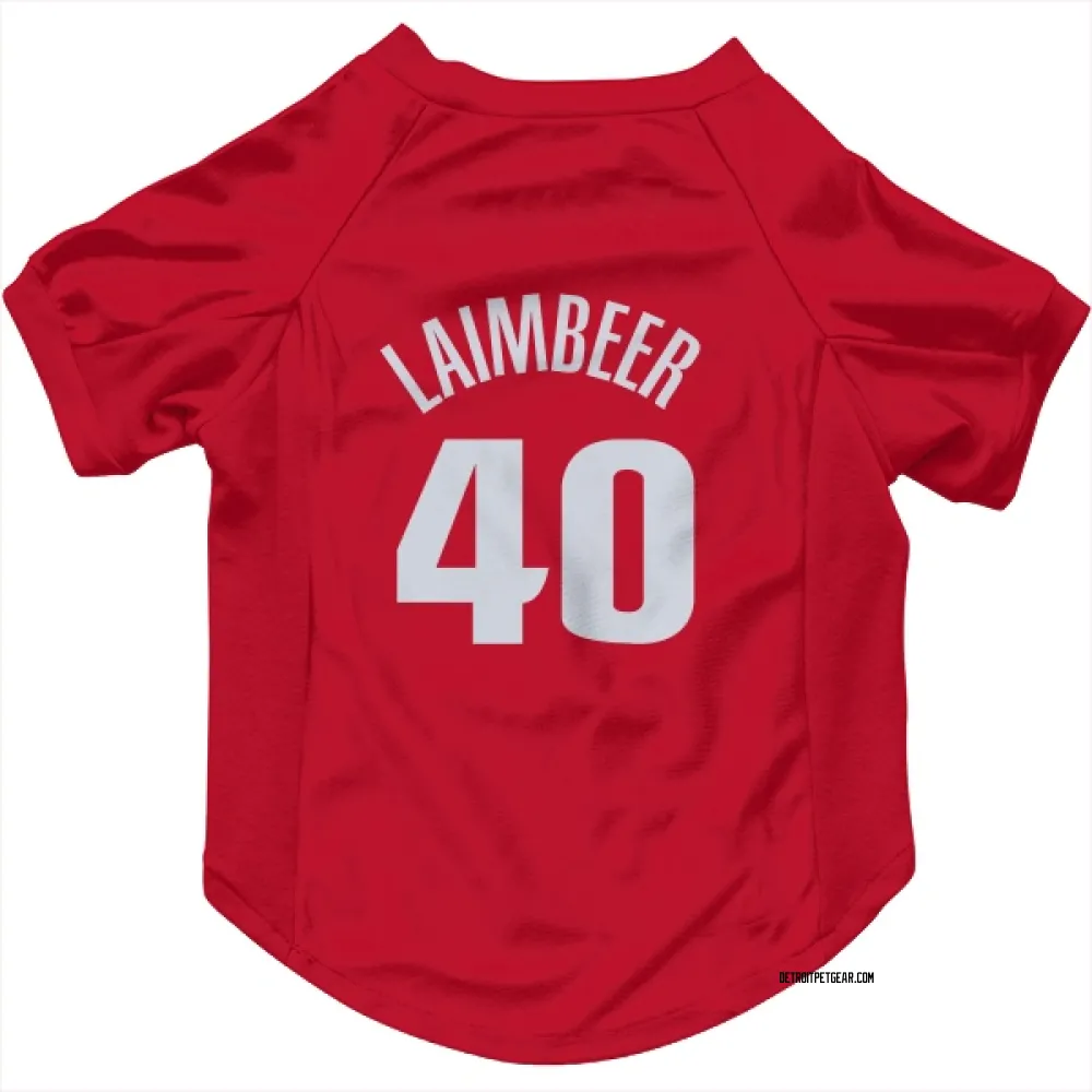Detroit Pistons Bill Laimbeer Red Pet Jersey for Dog & Cat