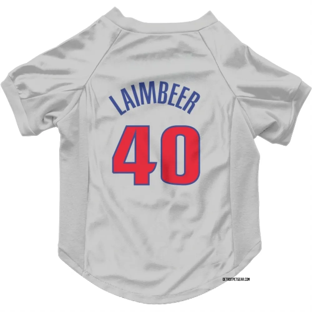 Detroit Pistons Bill Laimbeer White Pet Jersey for Dog & Cat