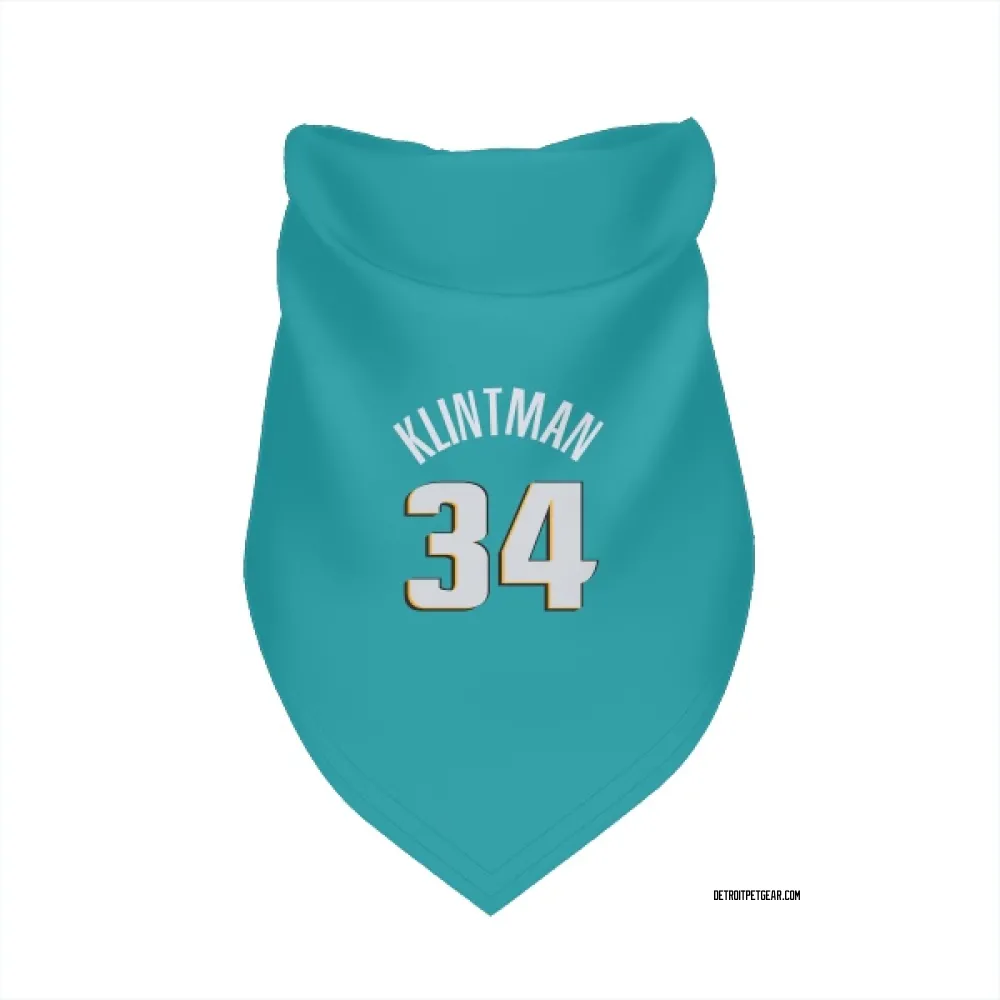 Detroit Pistons Bobi Klintman Teal Pet Bandana for Dog & Cat