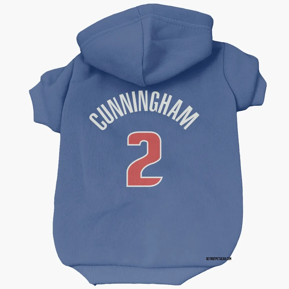 Detroit Pistons Cade Cunningham Blue Pet Hoodie for Dog & Cat