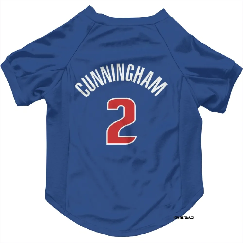 Detroit Pistons Cade Cunningham Blue Pet Jersey for Dog & Cat