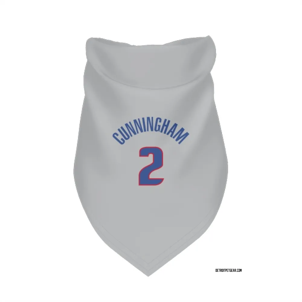 Detroit Pistons Cade Cunningham Gray Pet Bandana for Dog & Cat