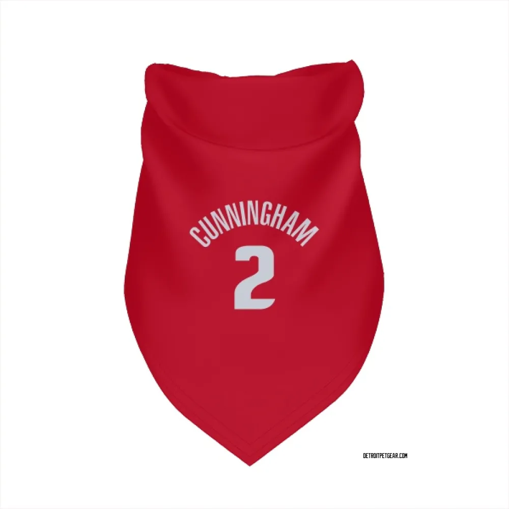 Detroit Pistons Cade Cunningham Red Pet Bandana for Dog & Cat