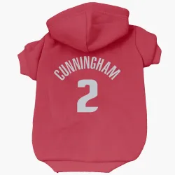 Detroit Pistons Cade Cunningham Red Pet Hoodie for Dog & Cat