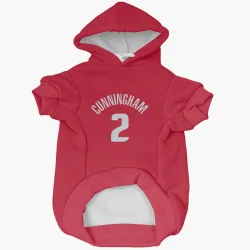 Detroit Pistons Cade Cunningham Red Pet Hoodie for Dog & Cat