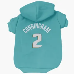 Detroit Pistons Cade Cunningham Teal Pet Hoodie for Dog & Cat