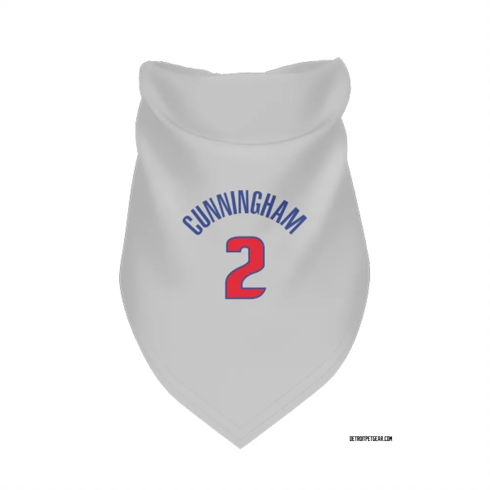 Detroit Pistons Cade Cunningham White Pet Bandana for Dog & Cat