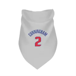 Detroit Pistons Cade Cunningham White Pet Bandana for Dog & Cat