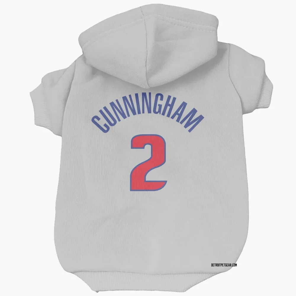 Detroit Pistons Cade Cunningham White Pet Hoodie for Dog & Cat