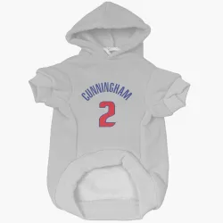 Detroit Pistons Cade Cunningham White Pet Hoodie for Dog & Cat