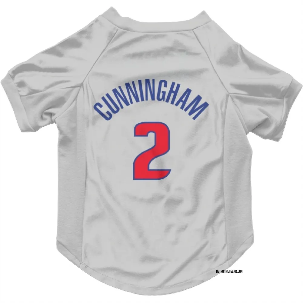 Detroit Pistons Cade Cunningham White Pet Jersey for Dog & Cat