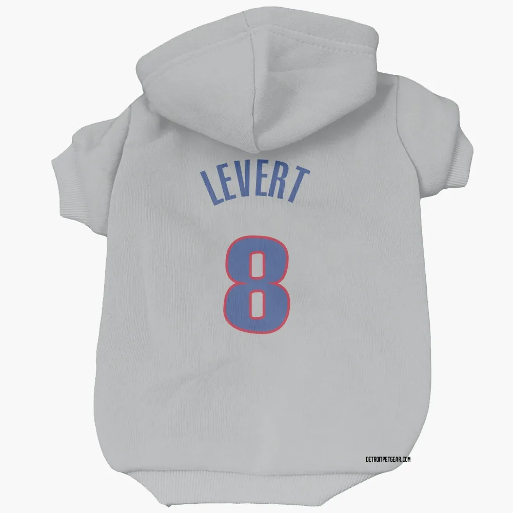 Detroit Pistons Caris LeVert Gray Pet Hoodie for Dog & Cat