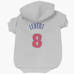 Detroit Pistons Caris LeVert White Pet Hoodie for Dog & Cat