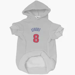 Detroit Pistons Caris LeVert White Pet Hoodie for Dog & Cat