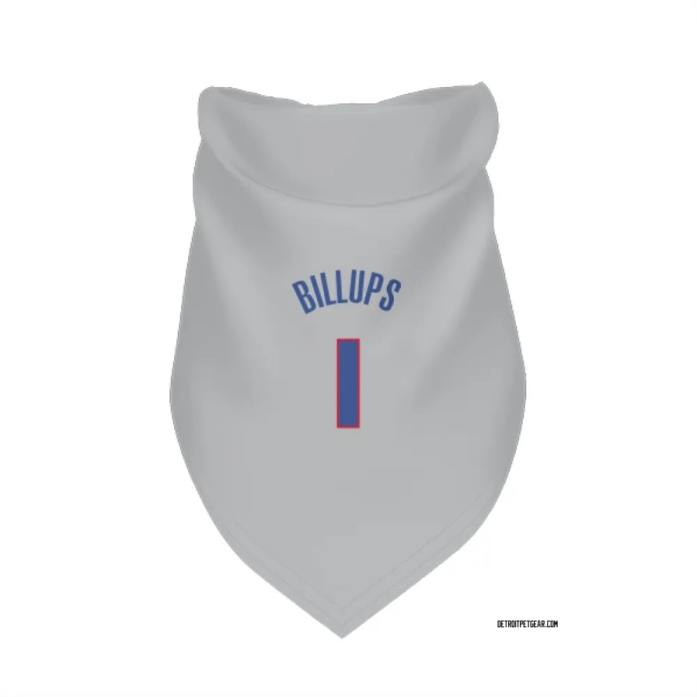 Detroit Pistons Chauncey Billups Gray Pet Bandana for Dog & Cat