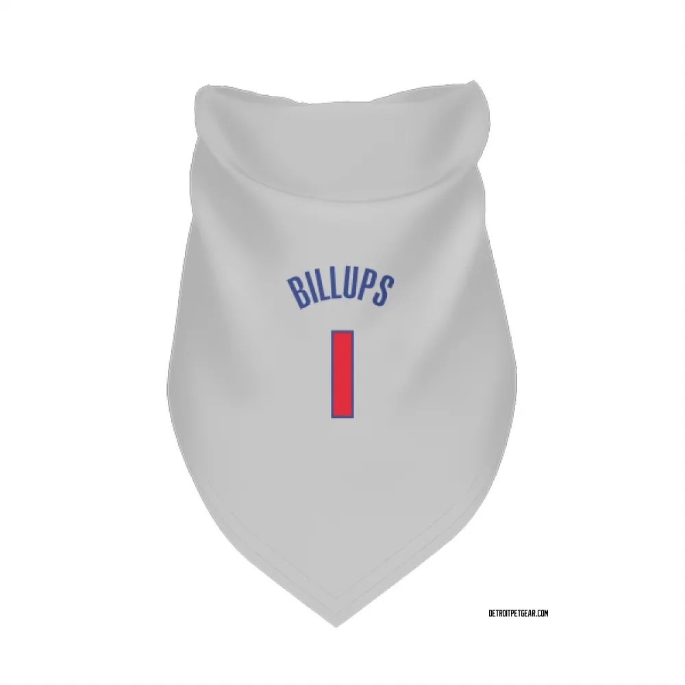 Detroit Pistons Chauncey Billups White Pet Bandana for Dog & Cat