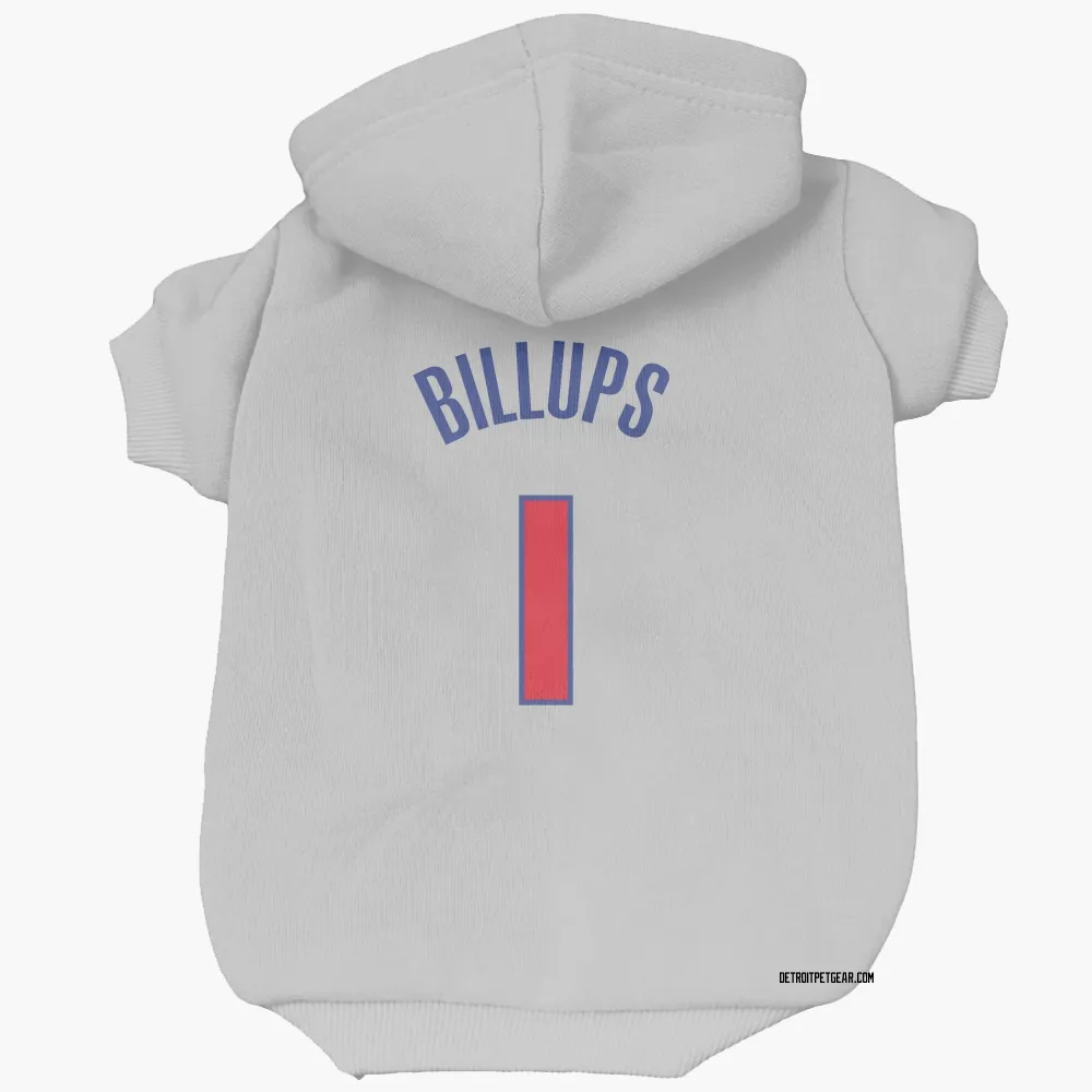 Detroit Pistons Chauncey Billups White Pet Hoodie for Dog & Cat
