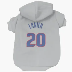 Detroit Pistons Chaz Lanier Gray Pet Hoodie for Dog & Cat