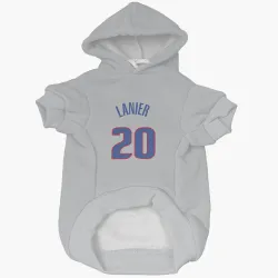 Detroit Pistons Chaz Lanier Gray Pet Hoodie for Dog & Cat