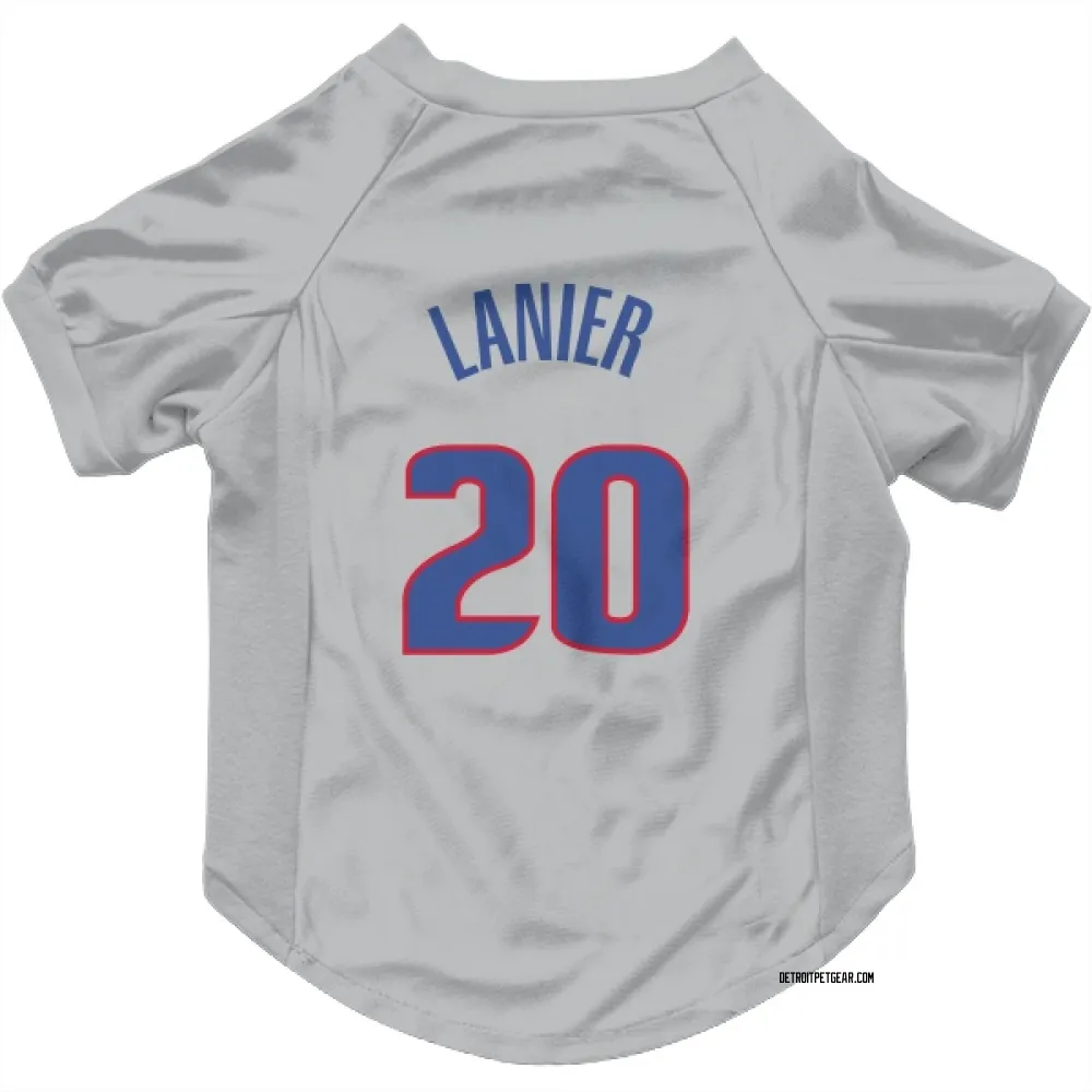 Detroit Pistons Chaz Lanier Gray Pet Jersey for Dog & Cat