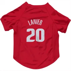 Detroit Pistons Chaz Lanier Red Pet Jersey for Dog & Cat