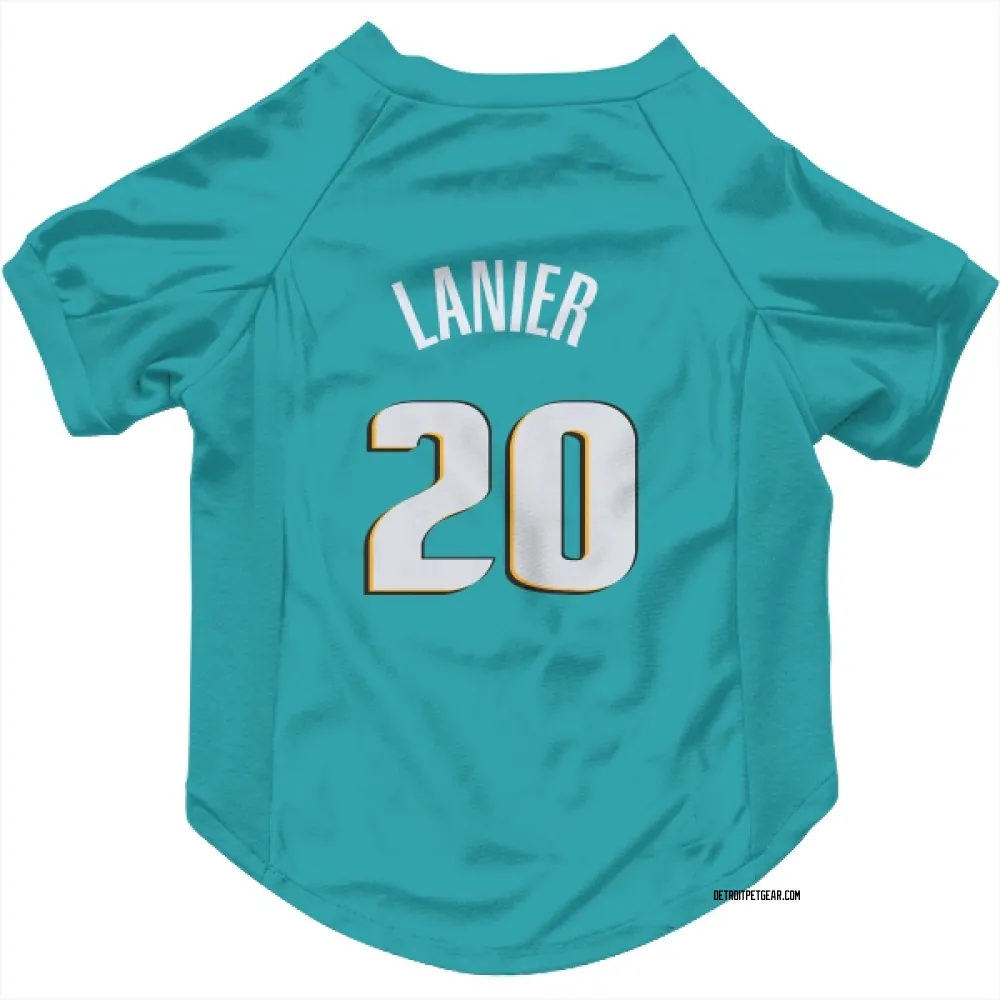 Detroit Pistons Chaz Lanier Teal Pet Jersey for Dog & Cat
