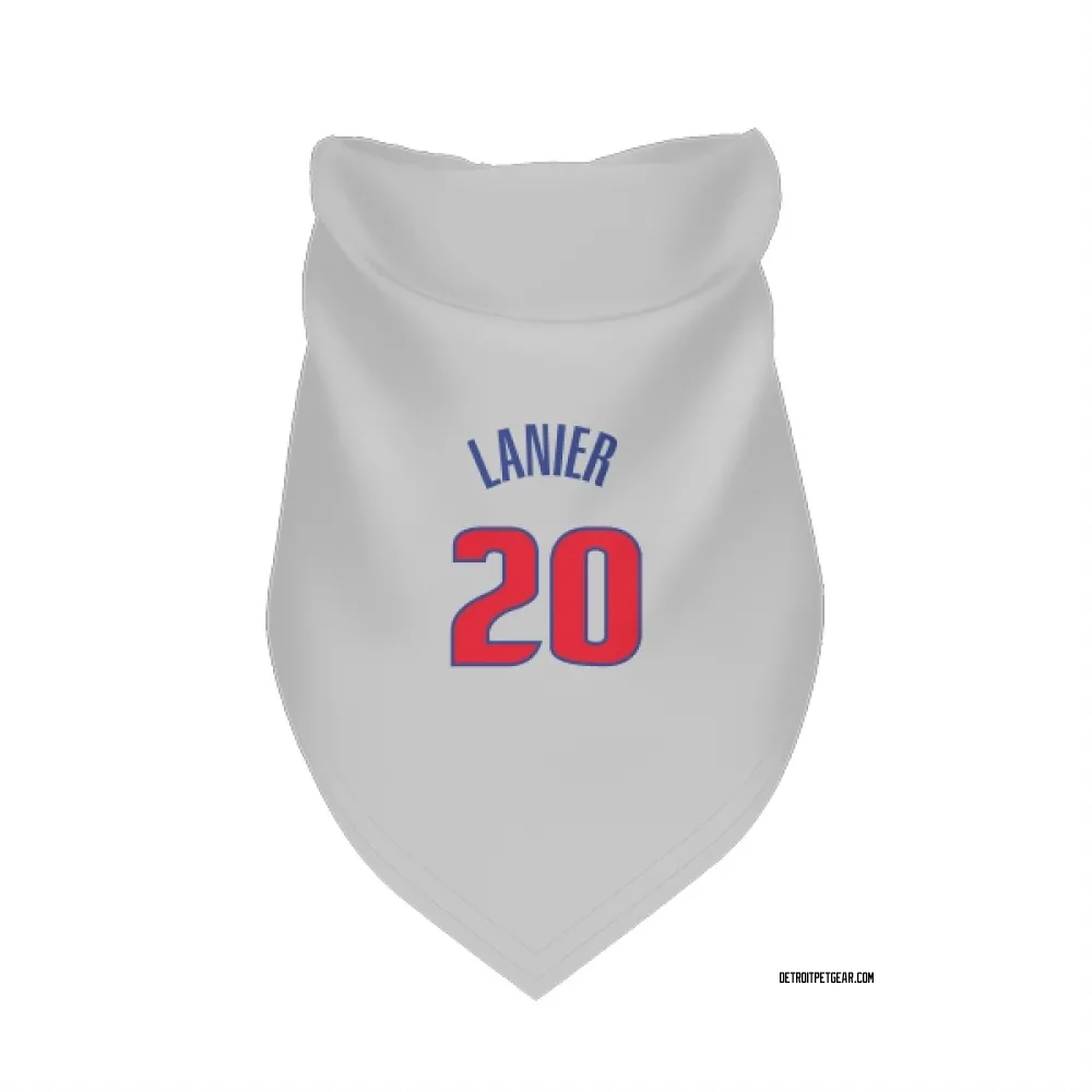Detroit Pistons Chaz Lanier White Pet Bandana for Dog & Cat