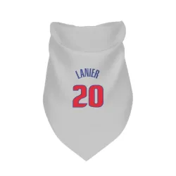 Detroit Pistons Chaz Lanier White Pet Bandana for Dog & Cat