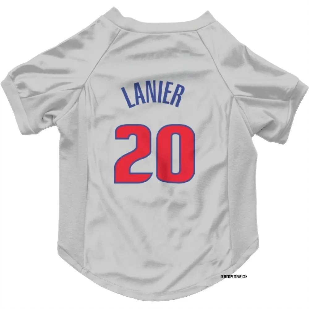 Detroit Pistons Chaz Lanier White Pet Jersey for Dog & Cat