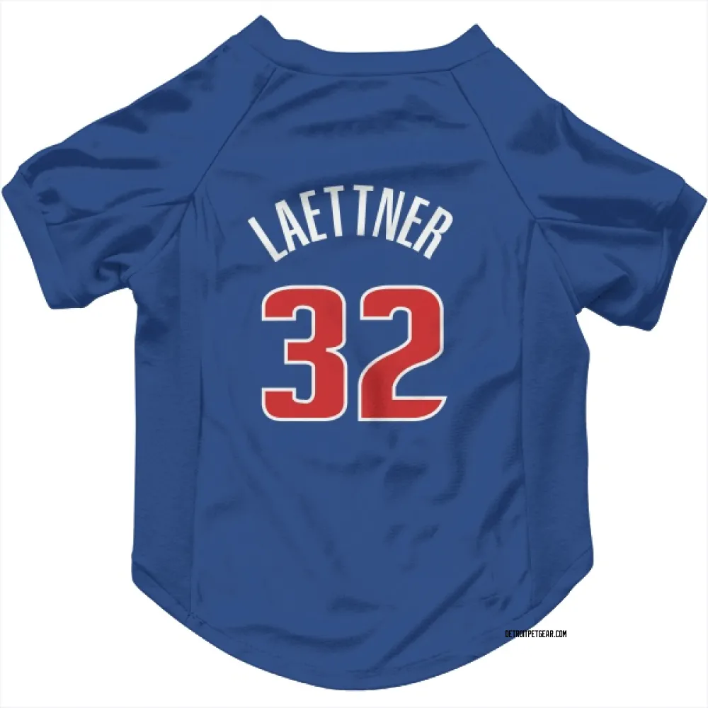 Detroit Pistons Christian Laettner Blue Pet Jersey for Dog & Cat
