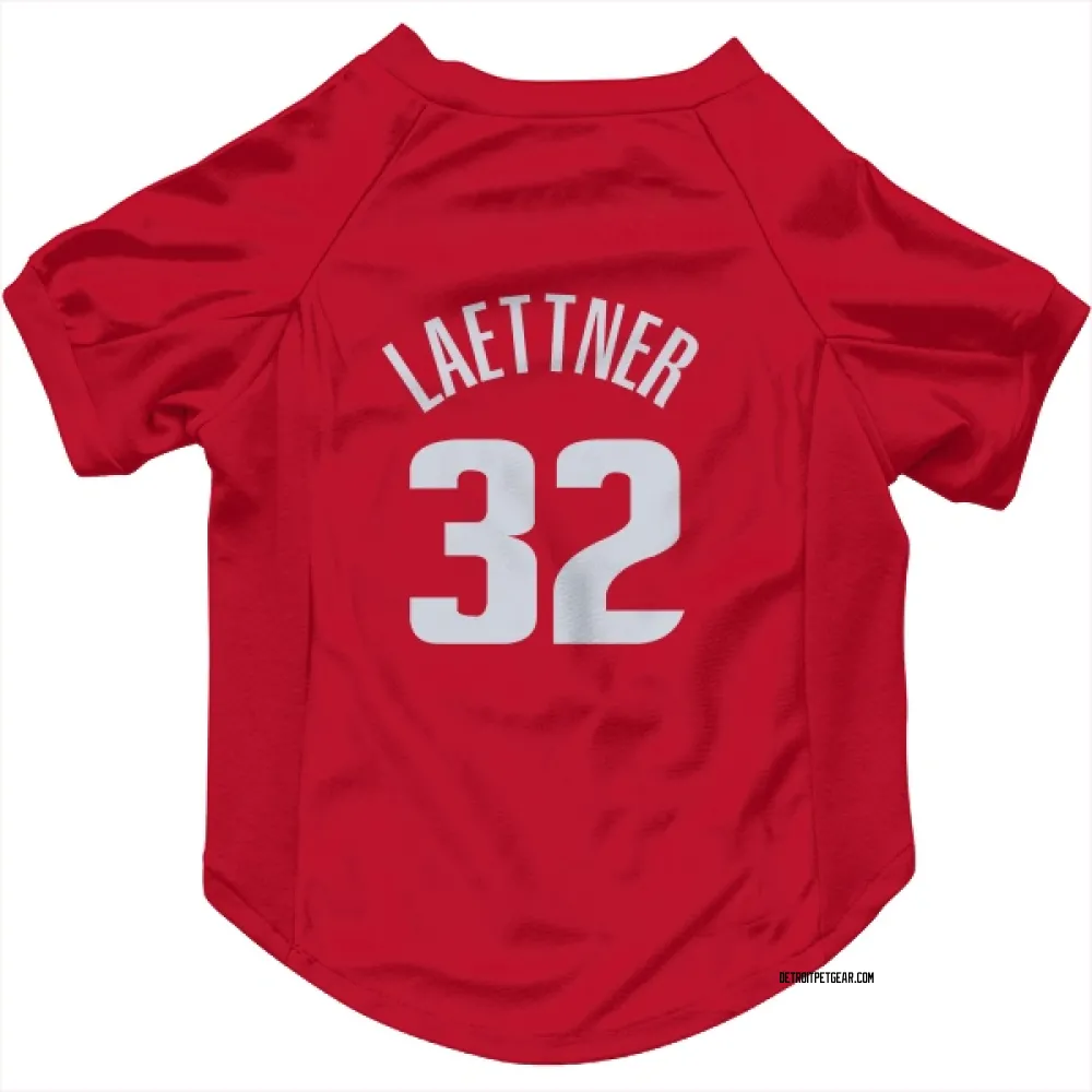 Detroit Pistons Christian Laettner Red Pet Jersey for Dog & Cat