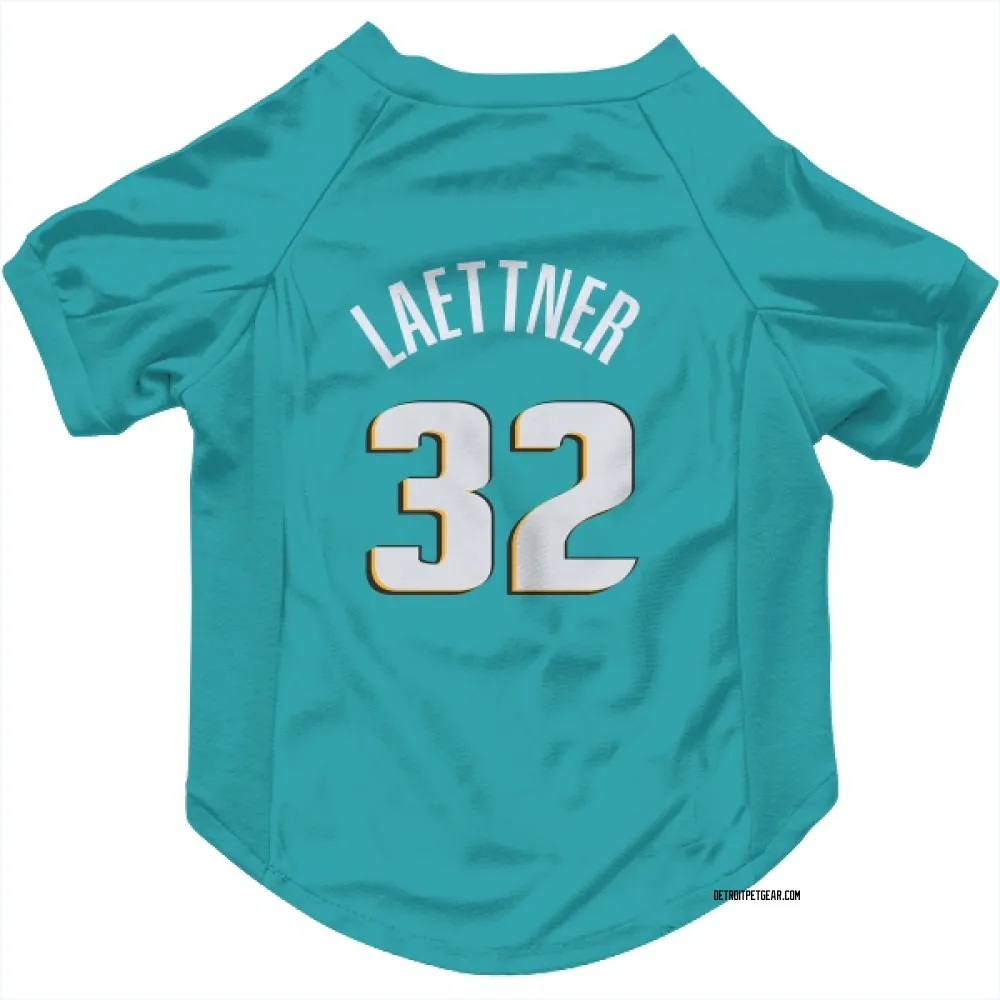 Detroit Pistons Christian Laettner Teal Pet Jersey for Dog & Cat