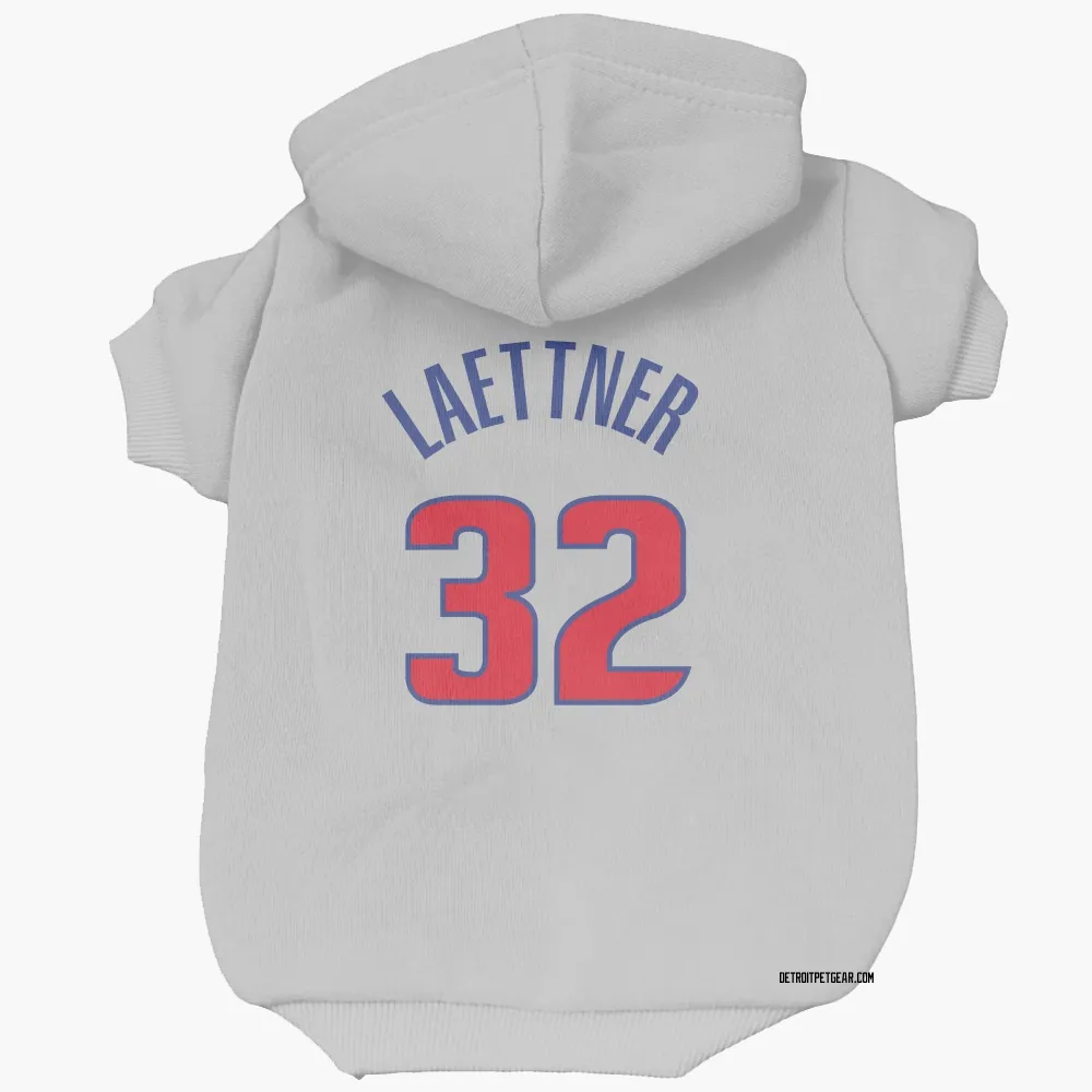 Detroit Pistons Christian Laettner White Pet Hoodie for Dog & Cat