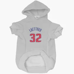 Detroit Pistons Christian Laettner White Pet Hoodie for Dog & Cat