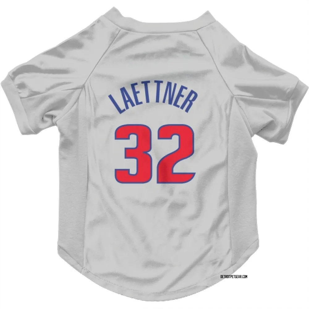 Detroit Pistons Christian Laettner White Pet Jersey for Dog & Cat