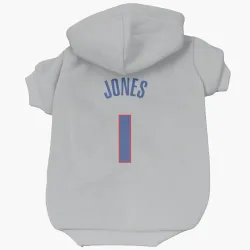 Detroit Pistons Colby Jones Gray Pet Hoodie for Dog & Cat