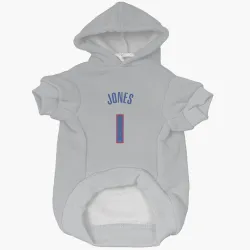 Detroit Pistons Colby Jones Gray Pet Hoodie for Dog & Cat