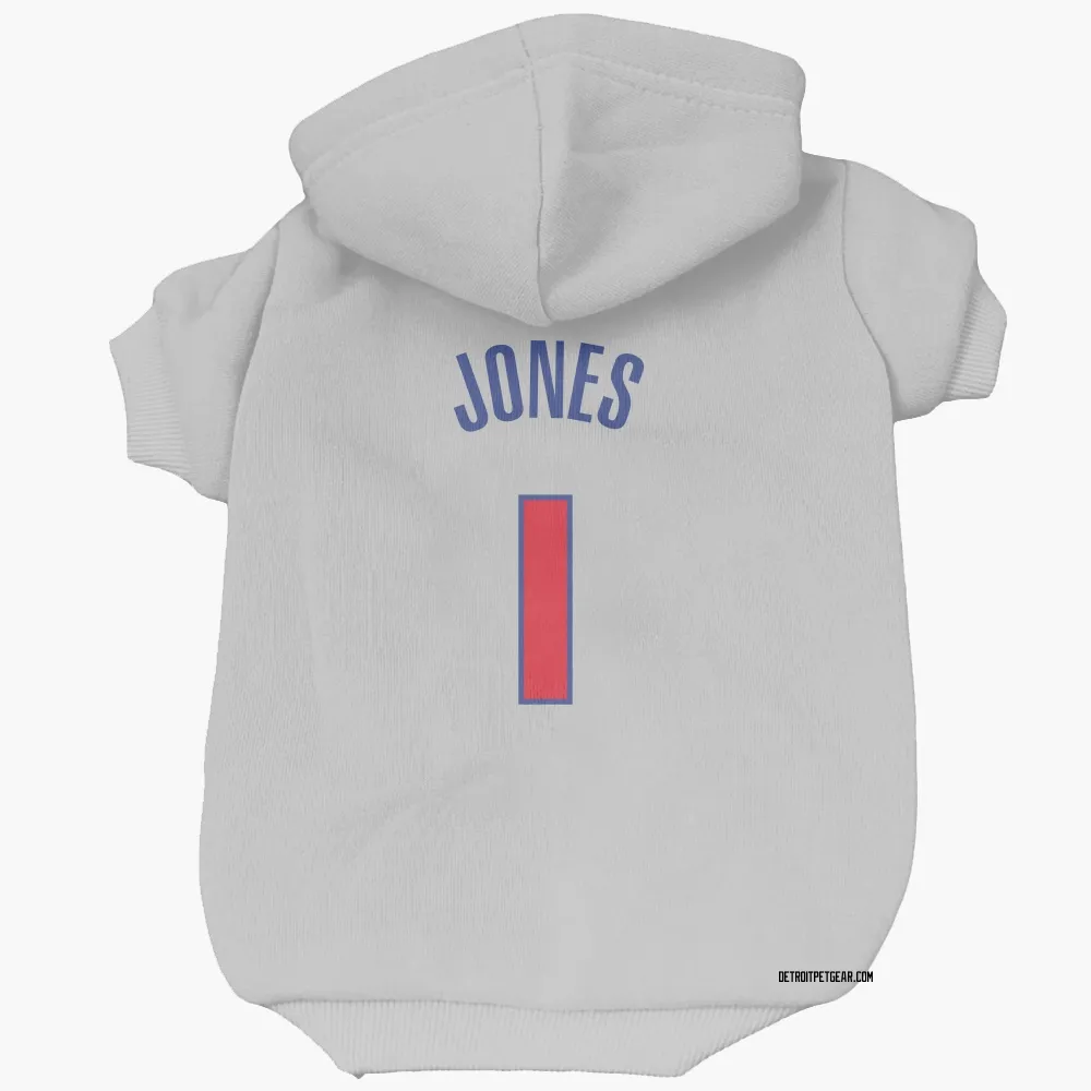 Detroit Pistons Colby Jones White Pet Hoodie for Dog & Cat