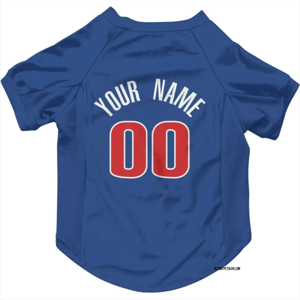 Detroit Pistons Custom Blue Pet Jersey for Dog & Cat