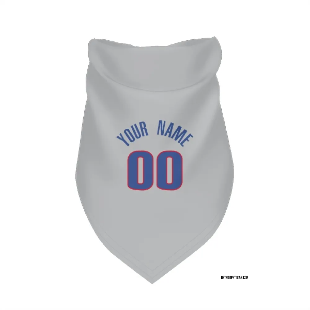 Detroit Pistons Custom Gray Pet Bandana for Dog & Cat